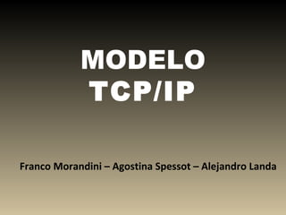 MODELO  TCP/IP Franco Morandini – Agostina Spessot – Alejandro Landa 