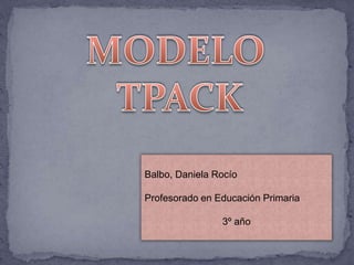 Balbo, Daniela Rocío
Profesorado en Educación Primaria
3º año
 