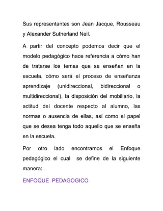 Modelo y enfoque pedagogico | DOCX