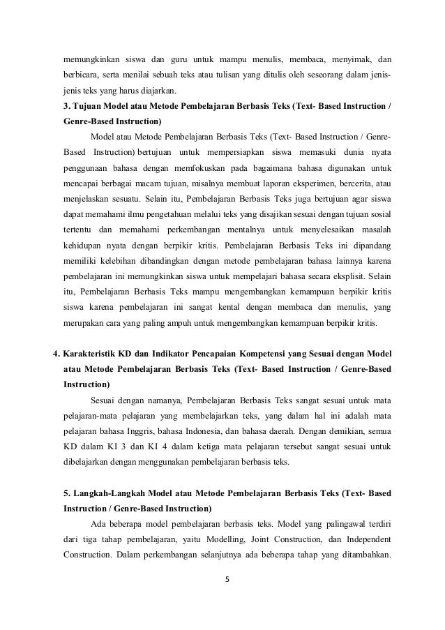 Model pembelajaran berbasis teks