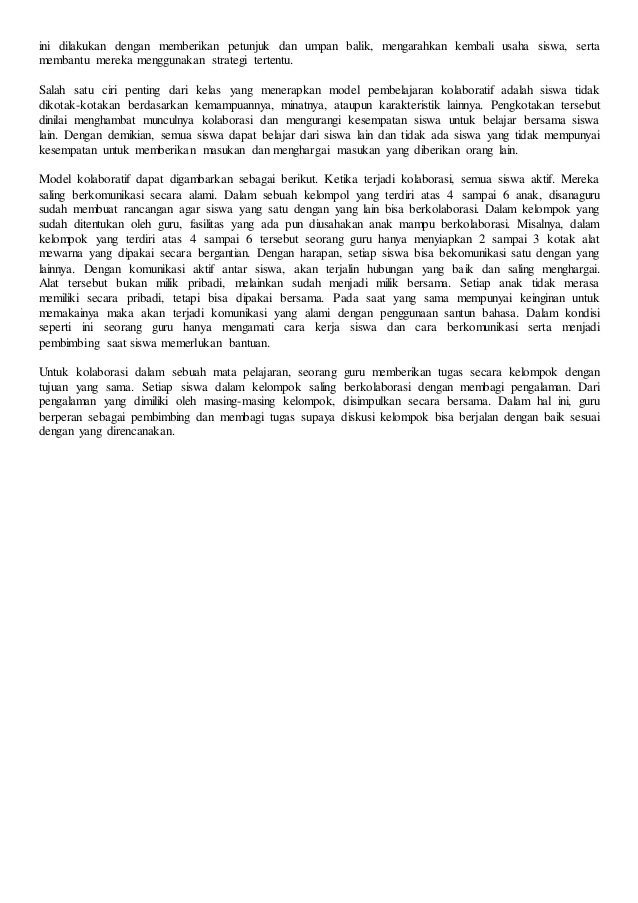 Model Pembelajaran Kolaborasi