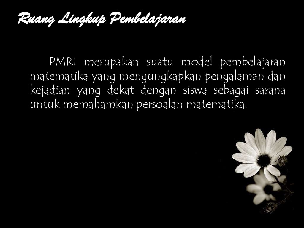Model pembelajaran matematika realistik indonesia ( pmri) jadi