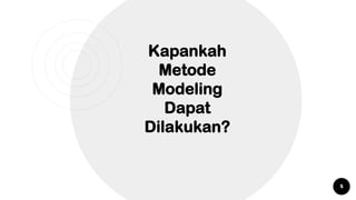 5
Kapankah
Metode
Modeling
Dapat
Dilakukan?
 
