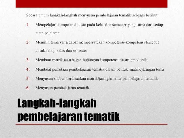 Model Pembelajaran Pkn Tematis Di Kelas I Ii Dan Iii Di Sd Mi
