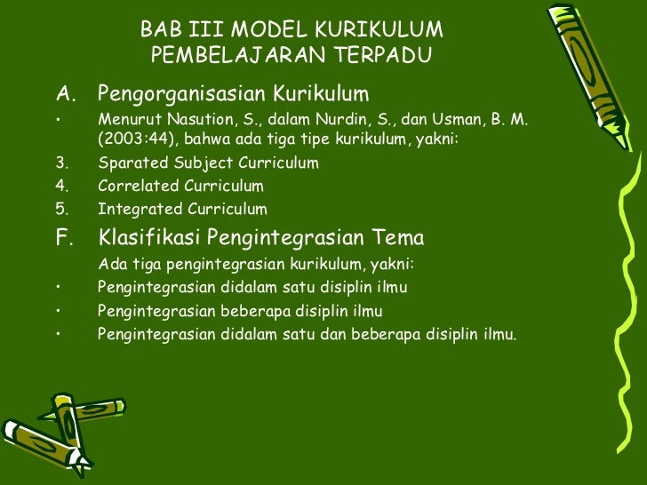 Model Pembelajaran Terpadu