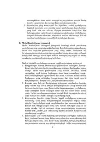 Model Pembelajaran Terpadu Treaded & Intergated.docx