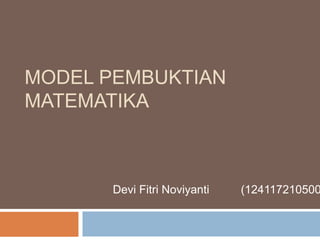 Model Pembuktian Matematika
