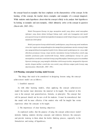 Examples Adalah Model pencapaian konsep | DOCX