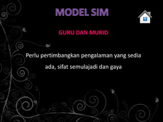 GURU DAN MURID


Perlu pertimbangkan pengalaman yang sedia
      ada, sifat semulajadi dan gaya
 