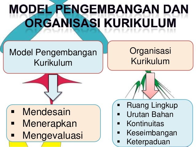 Model pengembangan dan organisasi kurikulum