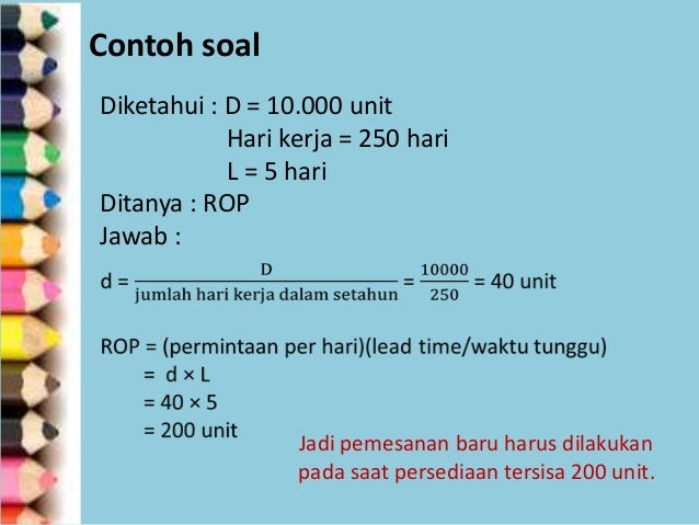 Model persediaan untuk independent demand