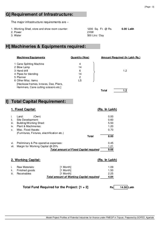 model project profiles project report for bank loan format