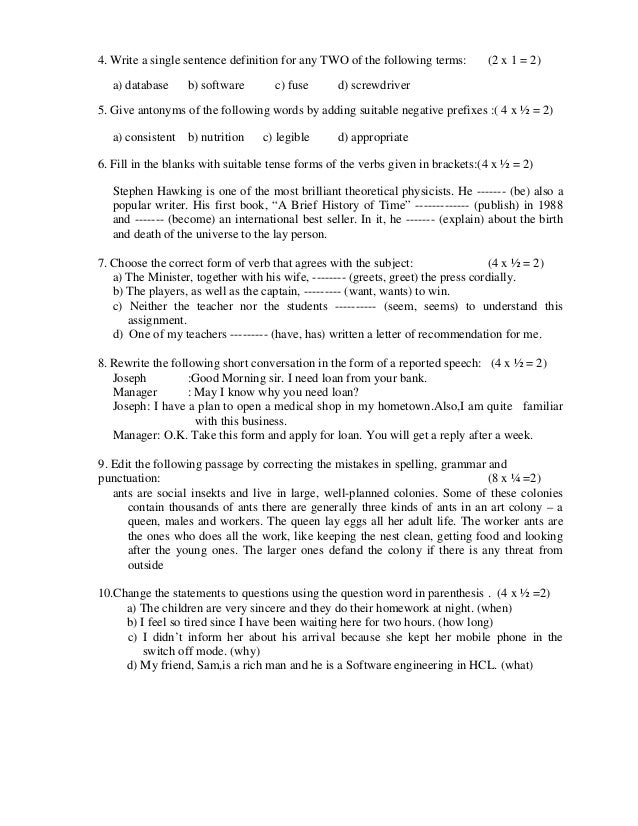 Model question paper_english_2