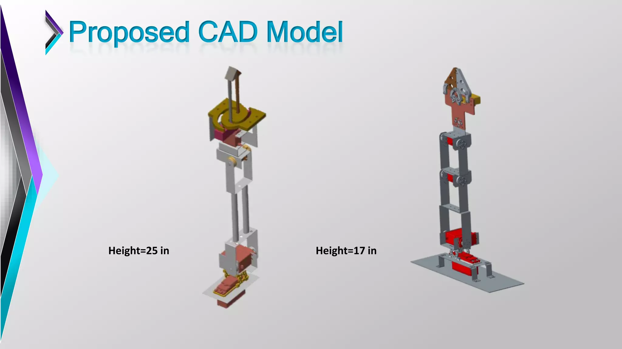 Proposed CAD Model
Height=25 in Height=17 in