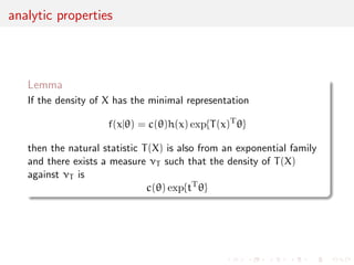 Non-parametric models 
In non-parametric models, there may still be constraints on the 
range of F`s as for instance 
EF[YjX = x] = 	( 