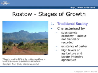 Rostow Modles - Stages of Growth | PPT
