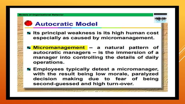 Models of-organizational-behavior | PPT