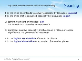 Models And Meanings | PPTX