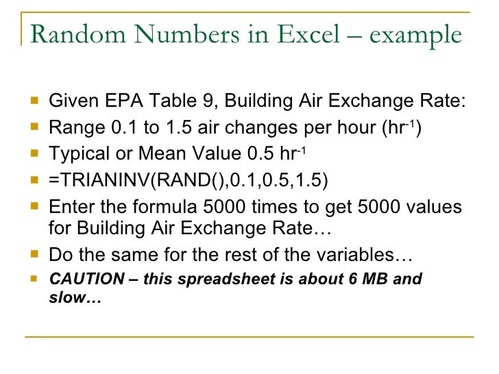 models and uncertainty simtools excel
