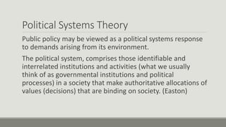 Models Approaches of Public Policy | PDF