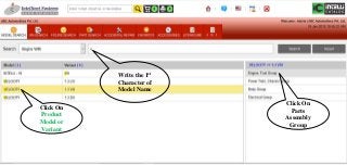 Click On
Product
Model or
Variant
Click On
Parts
Assembly
Group
Write the 1st
Character of
Model Name
 