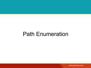 Path Enumeration




                   www.percona.com
 