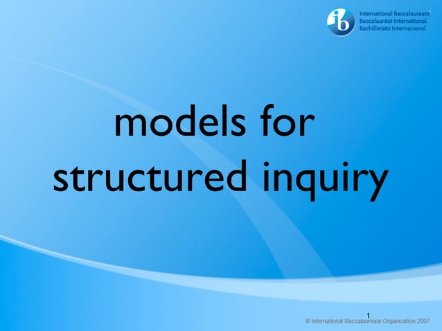 Models for structured inquiry | PPT