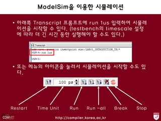 ModelSim 기초 매뉴얼 | PDF