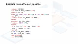 Example : using the new package
 