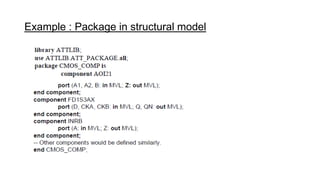 Example : Package in structural model
 