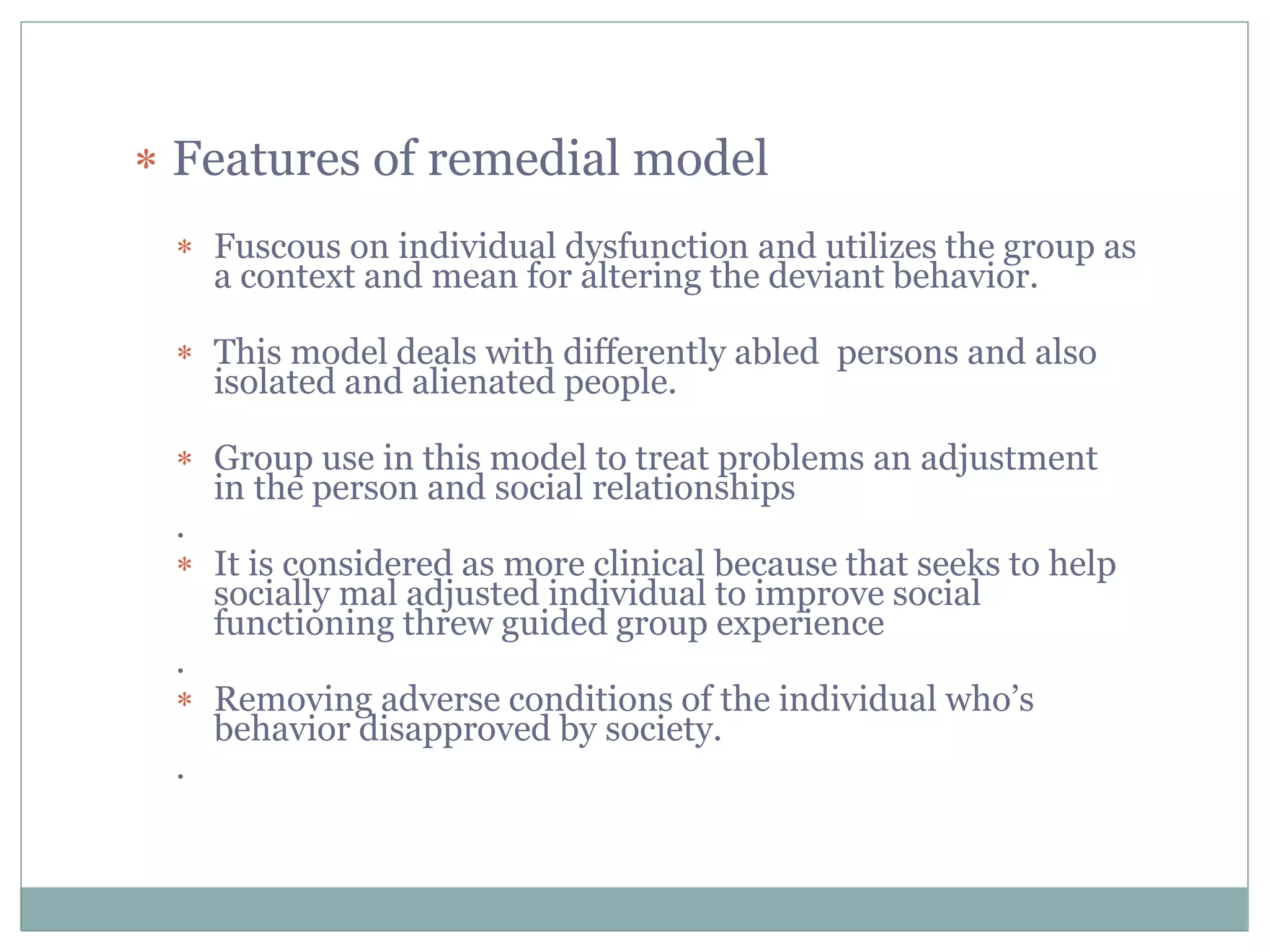 MODELS IN SOCIAL GROUP WORK , BY ARSHIL PC ,DEPARTMENT OF SOCIAL WORK ...