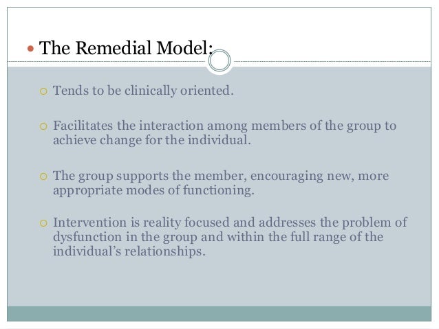 what are the models of social group work