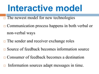 MODELS OF COMMUNICATION | PPTX