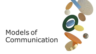 Models of
Communication
 