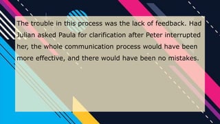 Interrupted Communication Process MODELS OF COMMUNICATION: LINEAR, INTERACTIVE, AND INTERACTIONAL.pptx