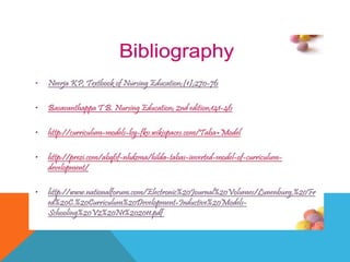 Models of curriculum development 