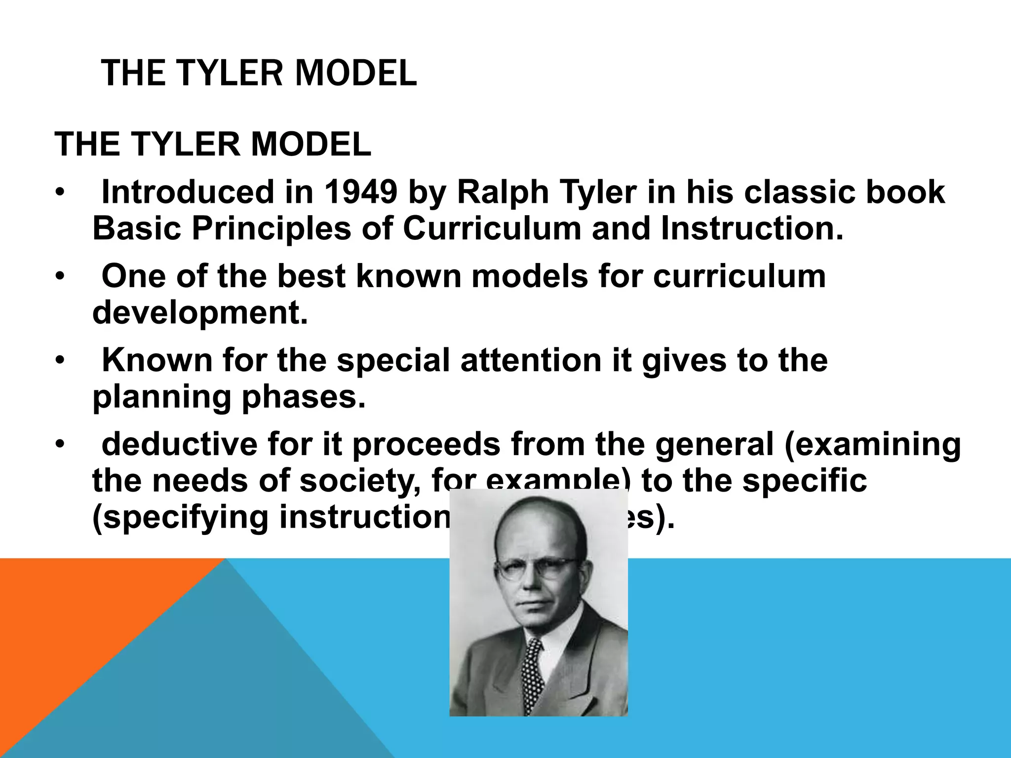Models of curriculum development ppt