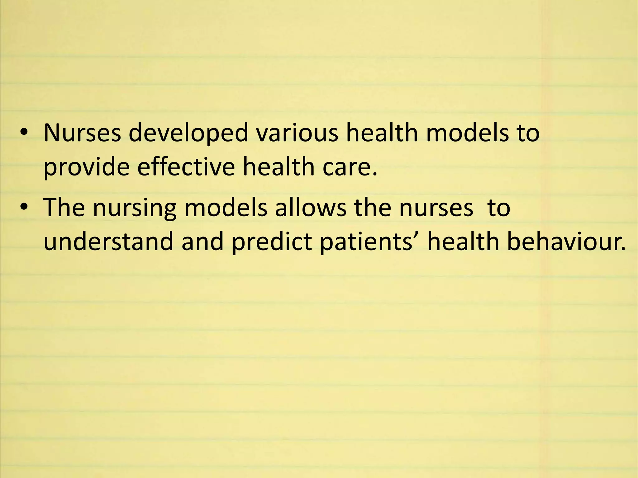 Models of health and illness | PPTX