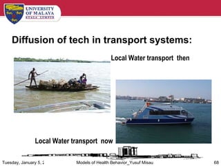 Diffusion of tech in transport systems: Local Water transport  then Local Water transport  now Tuesday, January 5, 2010 Mo...