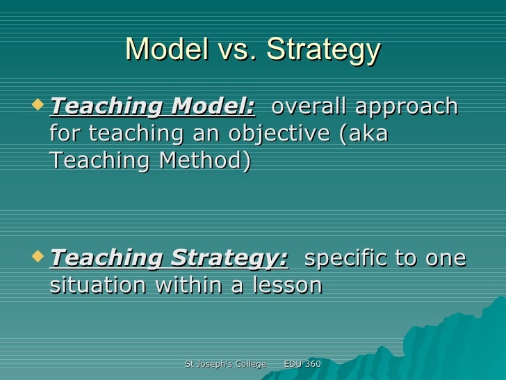 Models Of Instruction