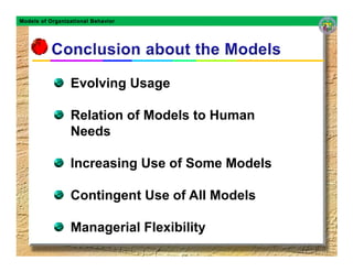 Models Of Organizational Behavior | PDF