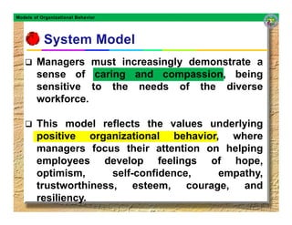 Models of Organizational Behavior




        Managers must increasingly demonstrate a
        sense of caring and compass...