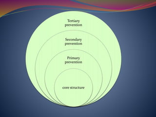 Tertiary
prevention
Secondary
prevention
Primary
prevention
core structure
 