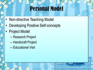 Models of teaching | PPTX