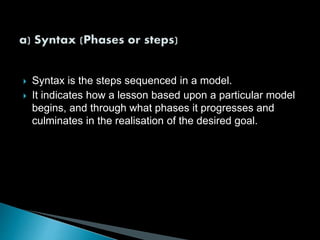 Models of teaching | PPTX