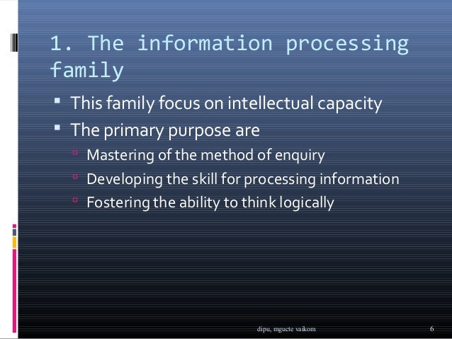 Image result for THE INFORMATION PROCESSING FAMILY