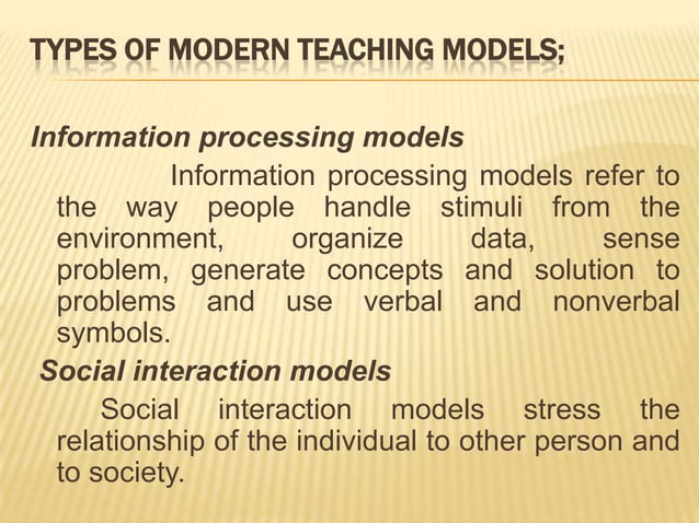 Models of teaching ppt | PPT