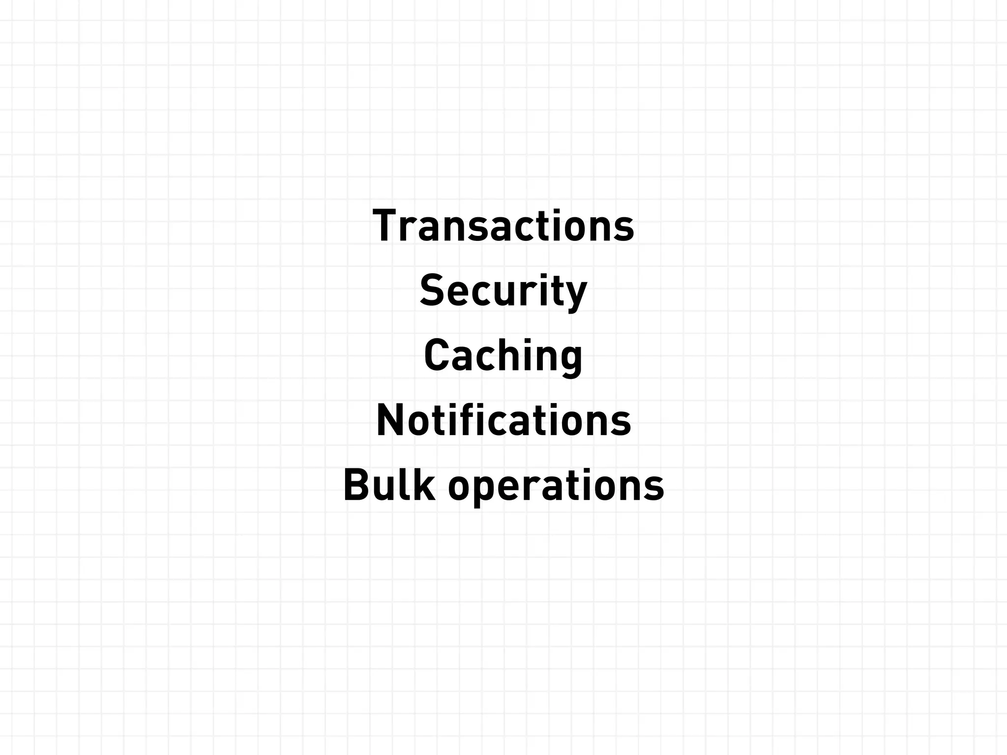 Service 
class TodoService { 
public function findLatestLists() { 
if ($this->cache->has('latest:lists')) { 
return $this->cache->get('latest:lists'); 
} 
$results = $this->repository->findLatestLists(); 
$this->cache->set('latest:lists', $results); 
return $results; 
} 
} 
 