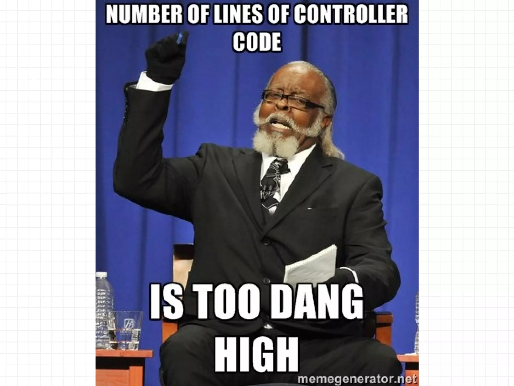 Controller 
function addTaskAction($req) { 
$task = new Task(); 
$task->setDescription($req->get('desc')); 
$task->setPriority($req->get('priority')); 
$list = $this->todoRepo->findById($req->get('id')); 
if (!$list) { throw new NotFoundException(); } 
$task->setTodoList($list); 
$this->repository->save($task); 
$this->auditLog->logNewTask($task); 
$this->mailer->sendMessage('New thingy!'); 
return $this->redirect('edit_page'); 
} 
 