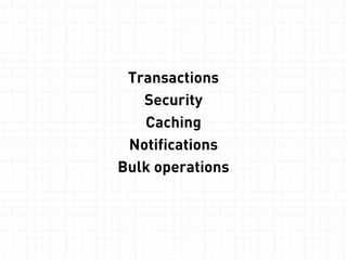 Service 
class TodoService { 
public function findLatestLists() { 
if ($this->cache->has('latest:lists')) { 
return $this->cache->get('latest:lists'); 
} 
$results = $this->repository->findLatestLists(); 
$this->cache->set('latest:lists', $results); 
return $results; 
} 
} 
 